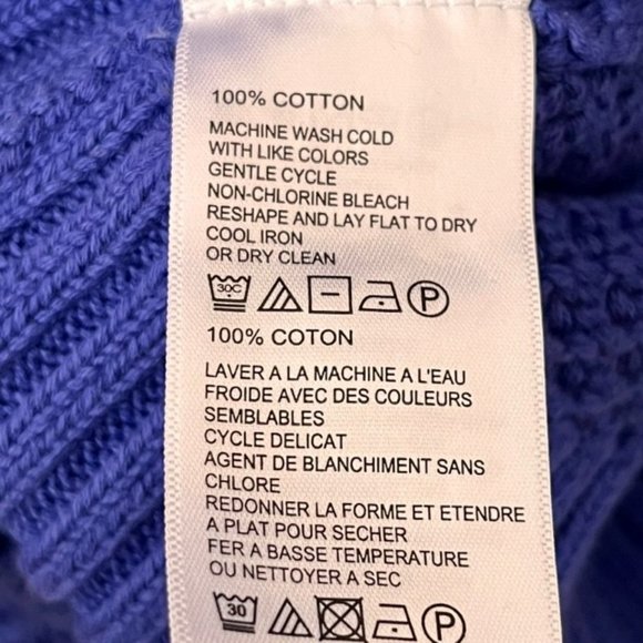 Tommy Bahama Channel Isle 100% Cotton Sweater - Royal Blue/Purple - S - Picture 8 of 8